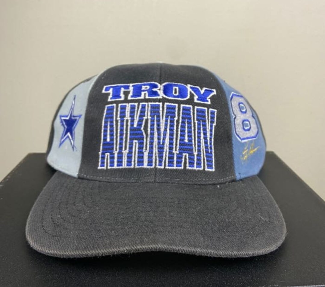Vintage Troy Aikman 8 Snapback Hat Dallas Cowboys Cap Drew Pearson