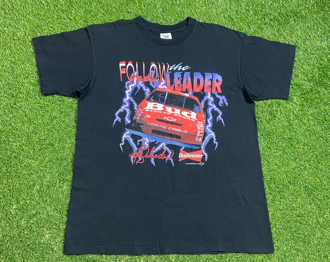 Vintage Ken Schrader 25 T Shirt Tee Tennessee River Made USA Size Xtra Large XL NASCAR Racing Daytona 500 Dale Earnhardt 1990s 90s