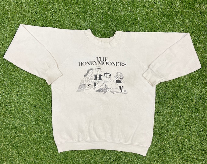 Vintage The Honeymooners Crewneck Sweater Fruit of the Loom Made USA Size Xtra Large XL Classic American Sitcom CBS Television Pull Over