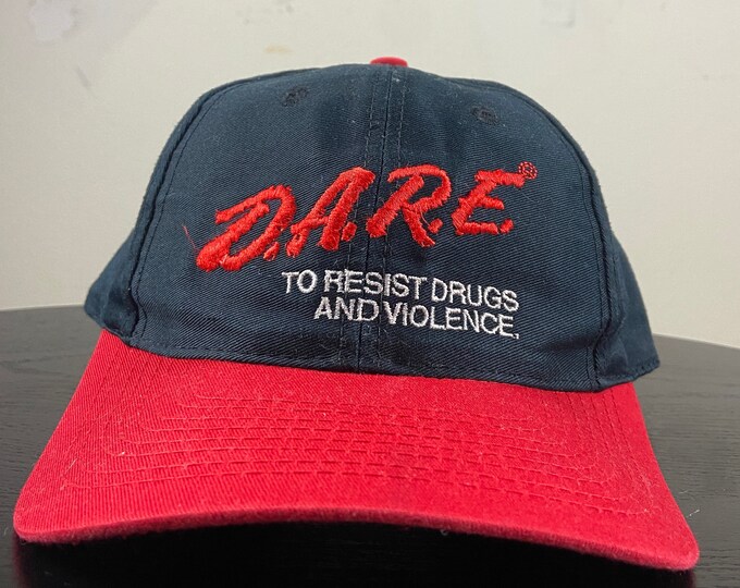 Vintage D.A.R.E. Snapback Hat OSFA Drug Abuse Resistance Education 1990s 90s