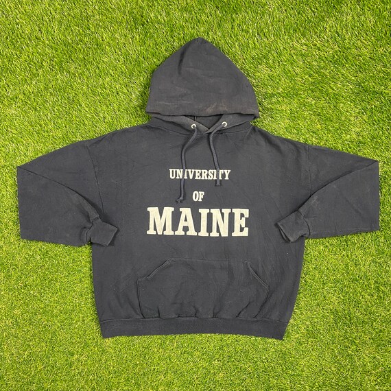 Vintage University of Maine Hoodie Sweatshirt Sportswear ll | Etsy