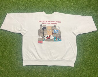 Vintage Dilbert Software Crewneck Sweatshirt Size Xtra Large XL Strip Graphic Comic Book Original 1990s 90s Pull Over Oversized