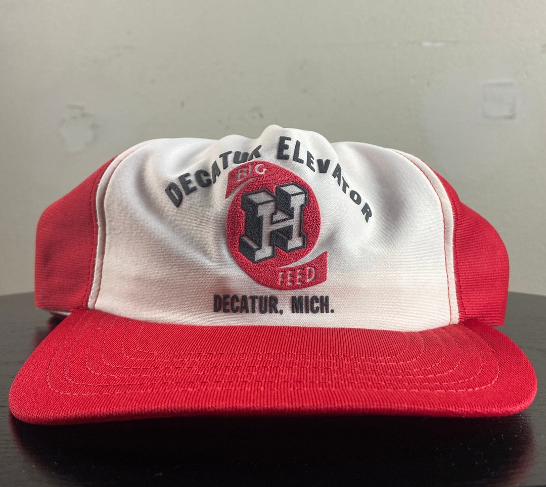 Vintage Big H Feed Snapback Hat Made USA OSFA Decatur Elevator Michigan ...