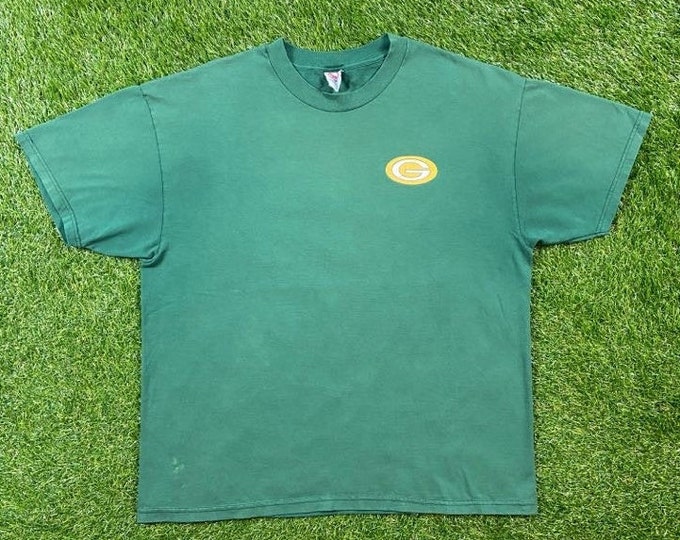 Vintage Green Bay Packers T Shirt Tee Hanes Size Xtra Large XL NFL Football Wisconsin Pack Cheese Head 1990s
