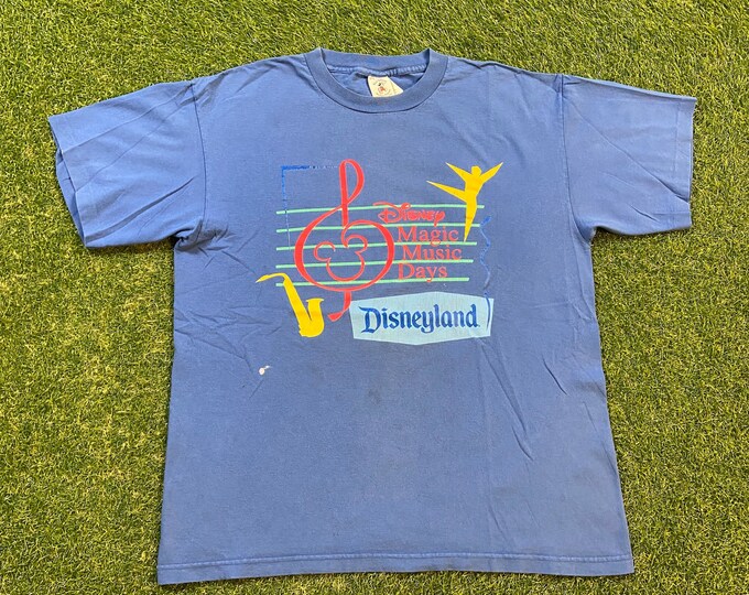 Vintage Disneyland T Shirt Tee Murina Made USA Size Xtra Large XL Mickey Mouse Walt Disney World WDW Classic Magic Kingdom 1990s 90s