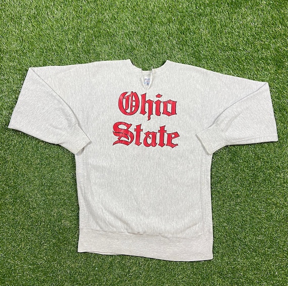 Ohio State Buckeyes Sweatshirt Grote Vintage Ohio State University Buckeyes NCAA Pullover Crewneck Maat L XL Kleding Herenkleding Hoodies & Sweatshirts Sweatshirts 