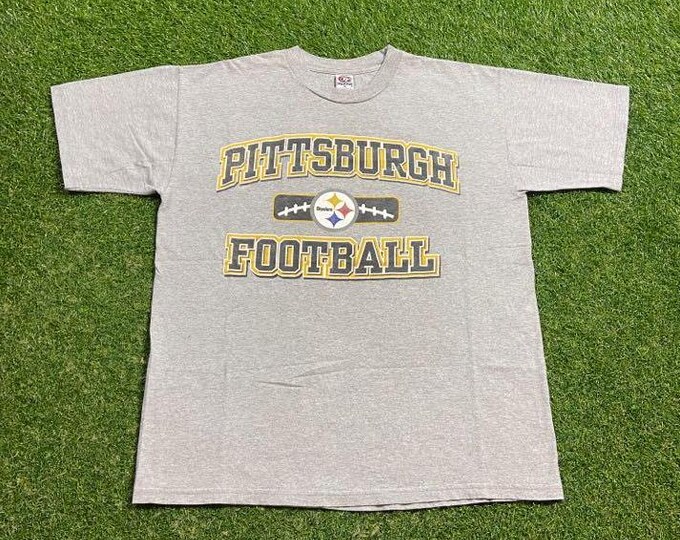 Vintage Pittsburgh Steelers T Shirt Tee True Fan Size Xtra Large XL NFL Football Pennsylvania Steel Curtains Classic 1990s 90s