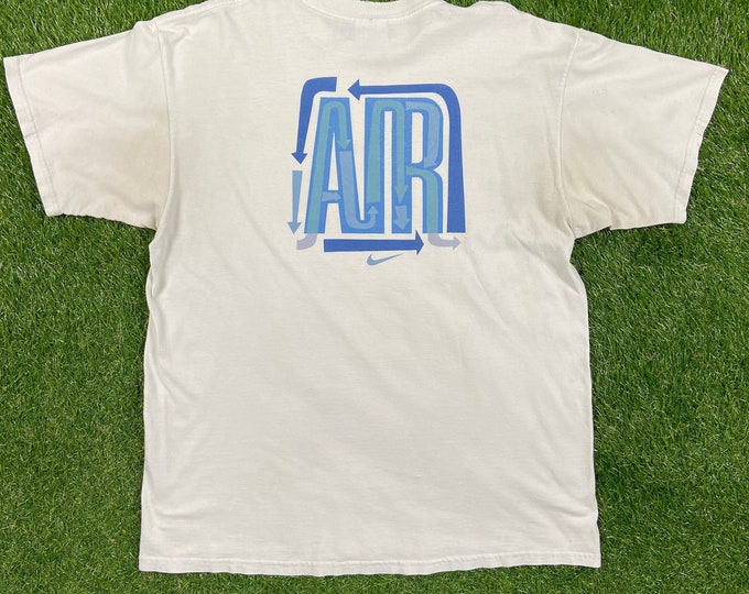 Vintage Nike Air Shirt Just Do It Jordan Large tshirt Rare Distressed Sold as is 1990s 90s Nike Air