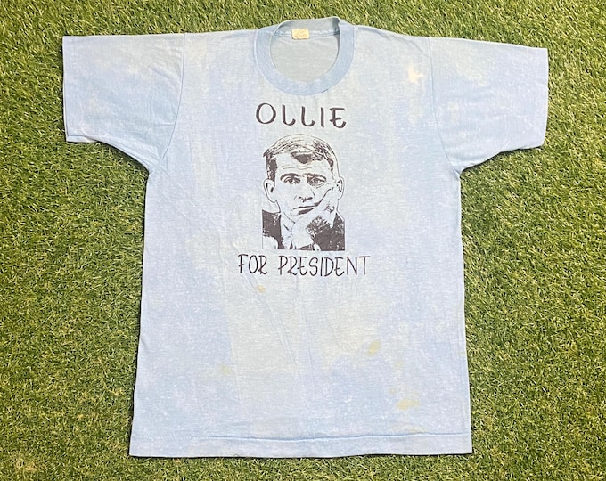 Vintage Ollie for President T Shirt Tee Made USA Size M Lieutenant Colonel Oliver North United States Marine Corps US Military 1990s 90s