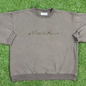 Moletom vintage Eddie Bauer com gola redonda tamanho médio M, roupa americana pull over dos anos 1990 e 90