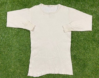 Camisa vintage blanca lisa de manga larga Lee Made USA Talla extragrande (XL) Calidad de los años 60 Ajuste original de los 60 Auténtica camisa vintage