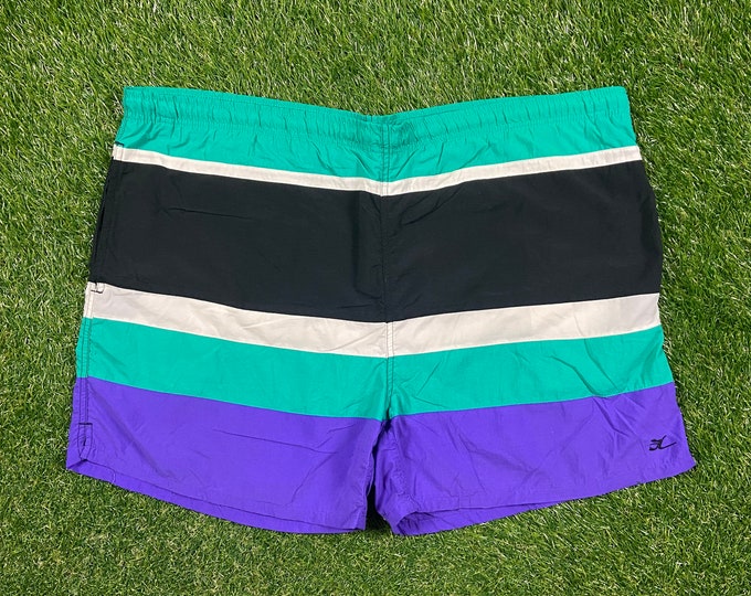 Vintage Hobie Swim Trunks Shorts Size Xtra Large XL Bathing Suit Beach Island Skate 1990s 90s All Over Surf