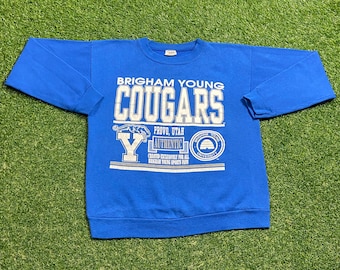 Sweat-shirt BYU Brigham Young University vintage des années 80 / Small / Raglan - France