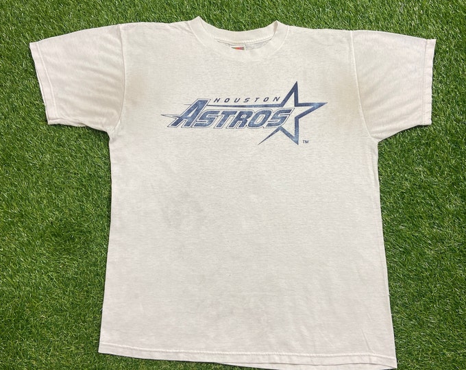 Vintage Houston Astros T Shirt Tee Fruit of the Loom Size Large L MLB Baseball Texas 1990s 90s