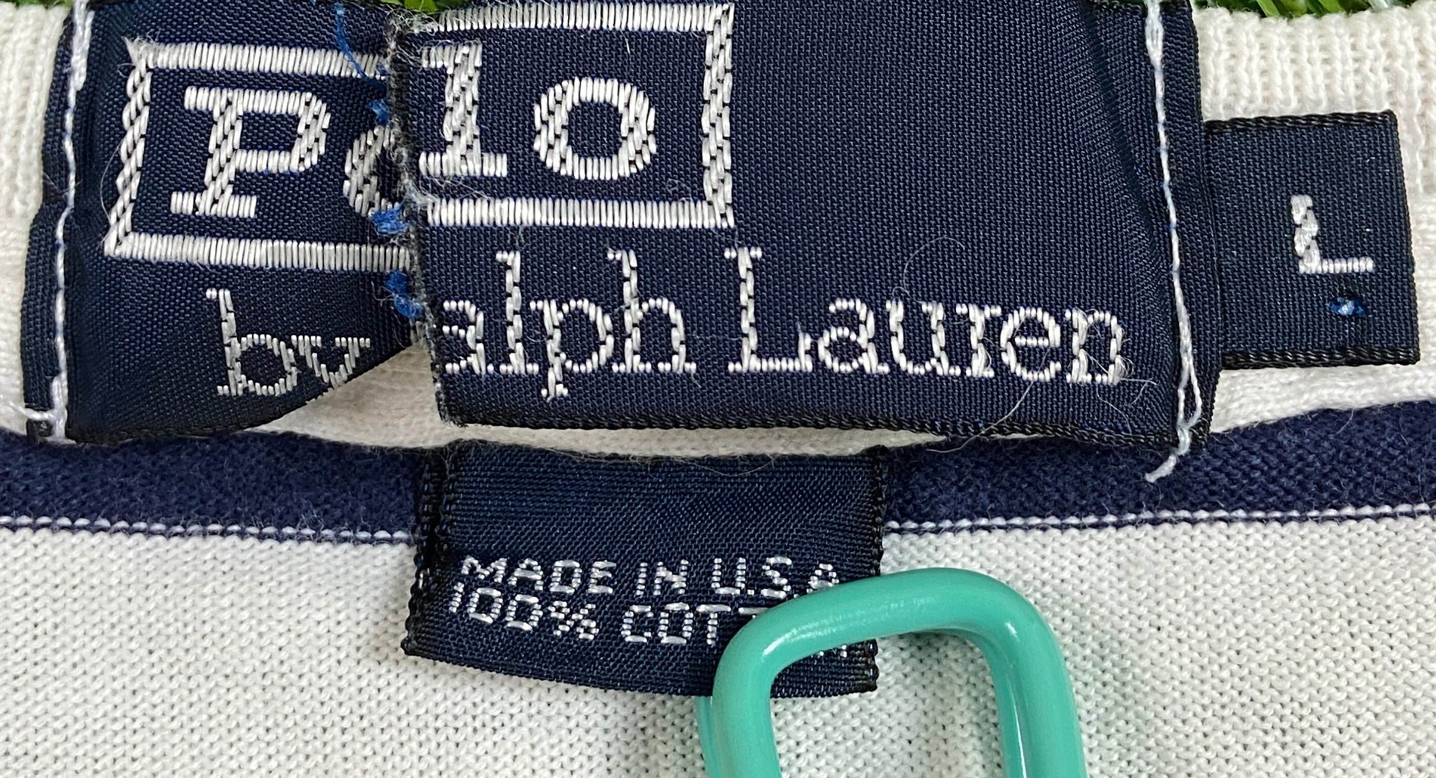 Vintage Polo Ralph Lauren Striped T Shirt Tee Made USA Size Large L ...