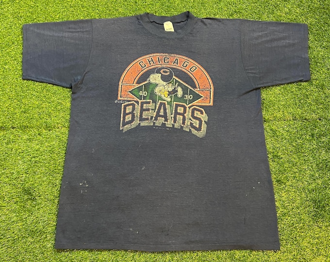 Vintage Chicago Bears T Shirt Tee Made USA Size 3X NFL Football Illinois Soldier Field Snoopy 1990s 90s See Photos As Is