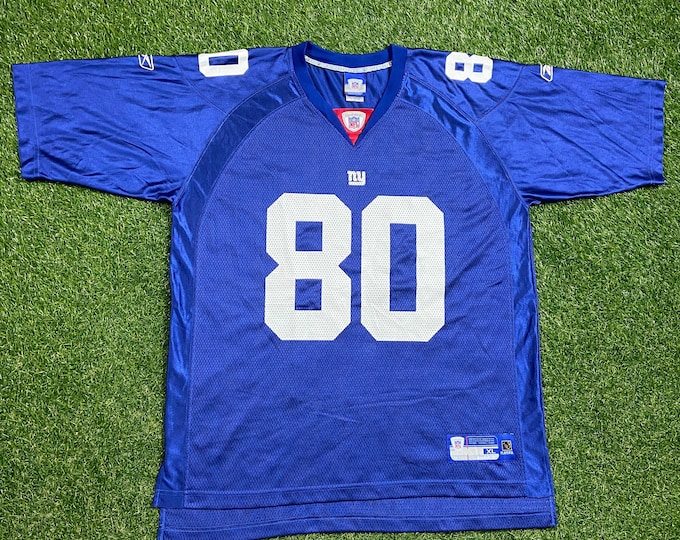 Vintage New York Giants # 80 Jersey Reebok Size Xtra Large XL NFL Football NY Super Bowl 00s Shockey