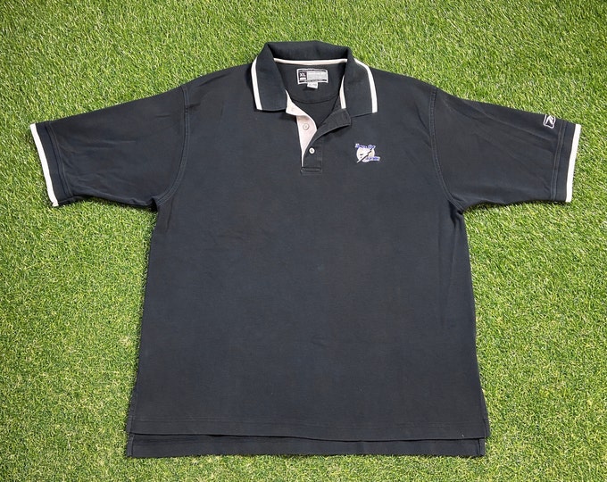 Vintage Tampa Bay Lightning Polo Shirt Logo 7 Made USA Size Xtra Large XL NHL Hockey Florida 1990s 90s