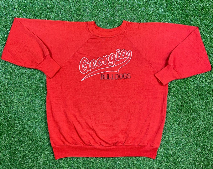 Vintage University of Georgia Bulldogs Crewneck Sweatshirt Signal Sports USA Xtra Large XL NCAA College Football Athens Atlanta 1980s 80s
