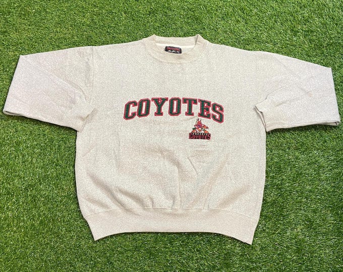 Vintage Arizona Coyotes Crewneck Sweatshirt Size Xtra Large XL NHL Hockey Phoenix Yotes 1990s 90s Pull Over Oversized