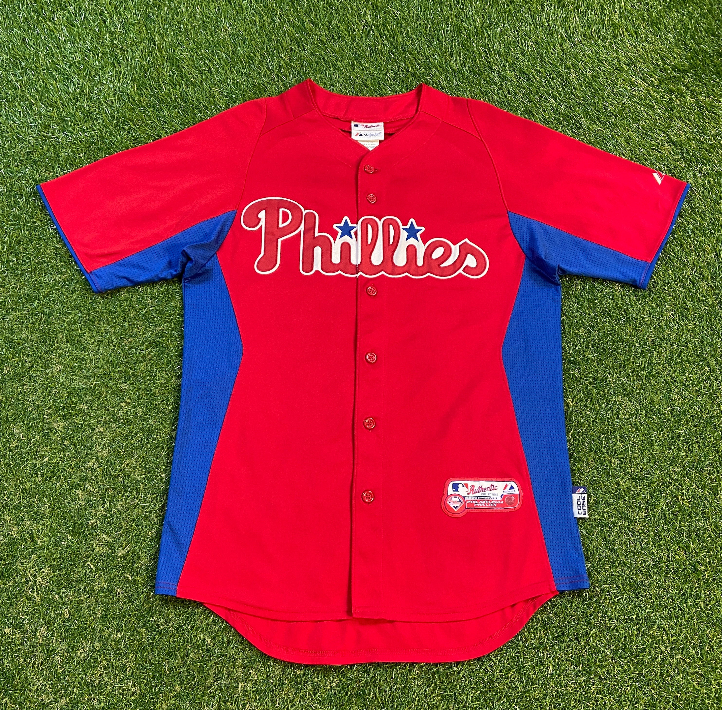 Vintage Philadelphia Phillies Jersey Majestic Size Medium M 