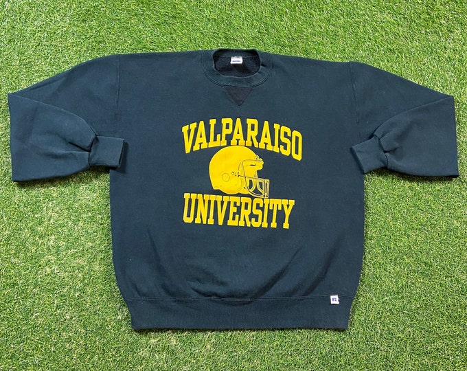 Vintage Valparaiso University Crewneck Sweatshirt Made USA Size Xtra Large XL Indiana University Classic Pull Over 1990s 90s
