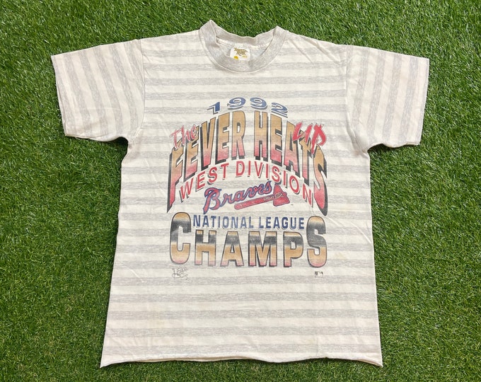 Vintage Atlanta Braves T Shirt Tee Made USA Size Large L MLB Baseball ATL Georgia 1990s 90s