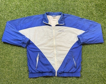 Vintage Adidas Windbreaker Jacket Zip Up Size Large L 1980's 80's Rare All Sports Rain Athletic Wear Streetwear Light Jacket Classic