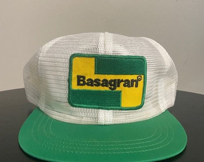 Vintage Basagran Snapback Hat OSFA Agricultural Gardening 1980s 80s