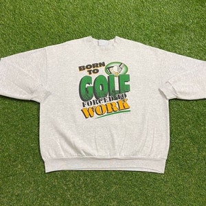 Vintage Born to Golf Crewneck Sweatshirt Lee Size Xtra Large XL US Open Masters Tiger Woods 1990s 90s Pull Over Oversized