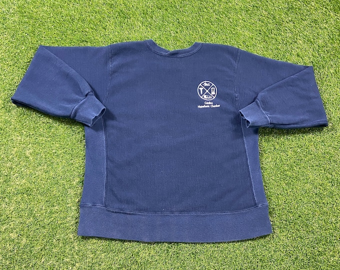 Vintage Catalina Hyperbaric Chamber Crewneck Sweatshirt Size Large L USC University of Southern California Los Angeles Cali Catalina Island