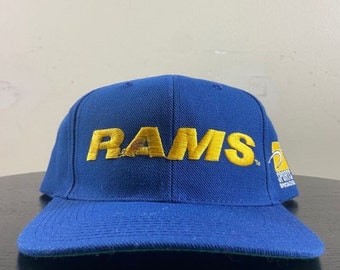 ロサンゼルスラムズ　スナップバック　90's デッドストック Vintage 1990's New Old Stock Los Angeles RAMS Snapback Hat Cap - Etsy