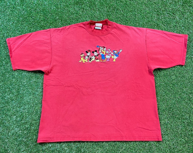 Vintage Walt Disney World T Shirt Tee Mickey Inc Made USA Size Large / XL Magic Kingdom WDW Mickey Mouse 1990s 90s