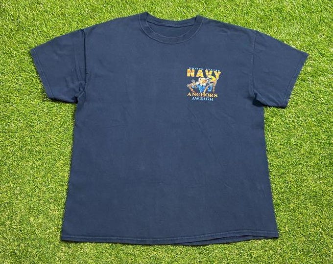 Vintage Navy T Shirt Tee Size Medium M Seal Team US Navy Marines Army United States Military Veteran 1990s 90s