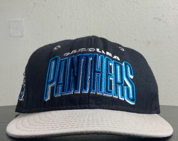 Vintage Carolina Panthers Snapback Hat Made Usa OSFA NFL Football Charlotte North Carolina NC 1990s 90s