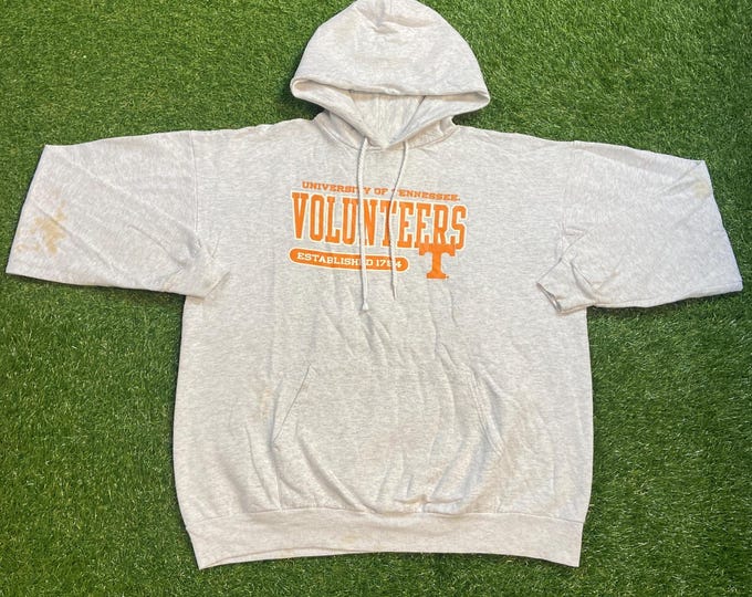 Vintage University of Tennessee Volunteers Hoodie Sweatshirt Size Xtra Large XL NCAA College Basketball Knoxville 1990s 90s Pull Over