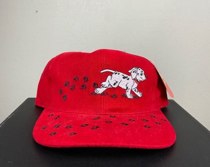 Vintage 101 Dalmatians Snapback Hat Youth Kids Children Small Promo American Needle Walt Disney 1996 90's Animated Movie Mickey Mouse Cap