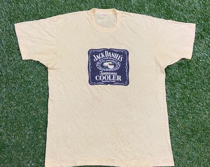 Vintage Jack Daniels T Shirt Screen Stars Made USA Size Xtra Large XL Jack Drink Alcohol Party Night Life Classic Liquor Whiskey 1980s 80s