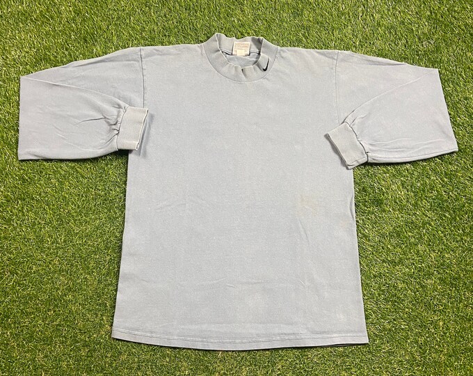 Vintage Nike Long Sleeve Shirt Size Medium M Just Do It Jordan Classic Sportswear Nike Air 1990s 90s Turtleneck Swoosh