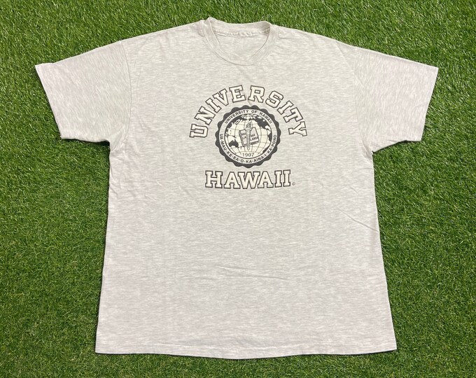 Vintage University of Hawaii T Shirt Tee Size Large L Rainbows Hawaiian Honolulu Classic NCAA College Football 1990s 90s