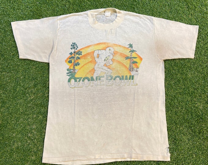 Vintage Ozone Bowl T Shirt Tee Sportswear ll Made USA Size Xtra Large XL NCAA College Football 1980s 80s Oregon Ducks