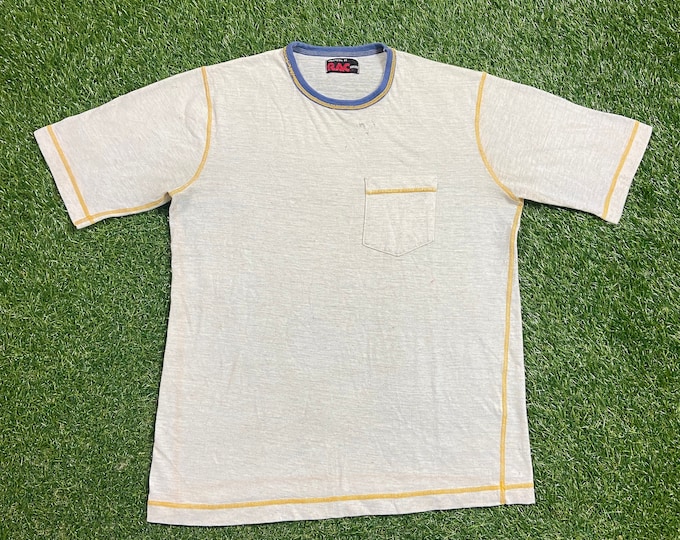 Vintage Plain White T Shirt Tee Rac Shirt Size Medium M Quality 1970s Comfy Great Fit Original 70s