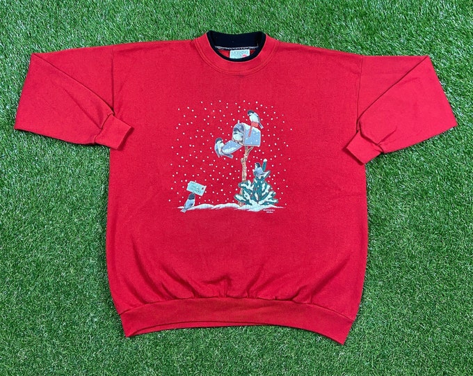 Ugly Christmas Sweater Vintage Tacky Holiday Party Merry Santa Classic Woman's Xtra Large XL Made USA Xmas 80s 90s Xmas Gifts