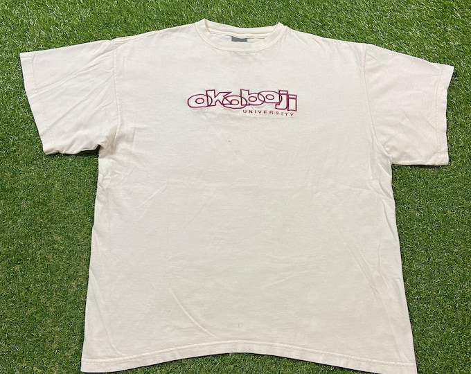 Vintage Okoboji University T Shirt Tee Cheyenne River Size Xtra Large XL Iowa Great Lakes Fictional College