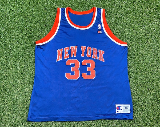 Vintage New York Knicks Patrick Ewing #33 Jersey Champion Made USA Size 48 Xtra Large XL NBA Basketball 1990s 90s
