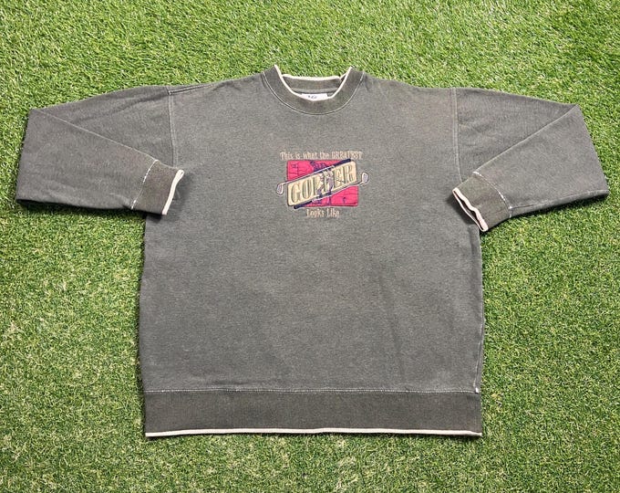 Vintage Greatest Golfer Crewneck Sweatshirt Size Xtra Large XL US Open Masters Tiger Woods Pull Over Oversized 1990s 90s