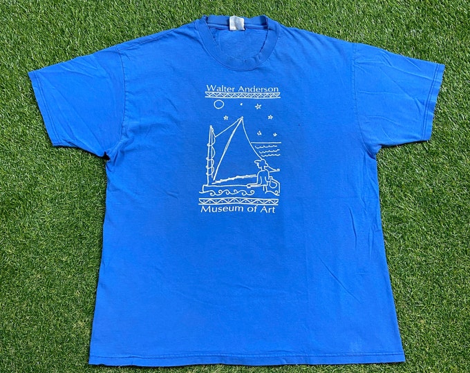 Vintage Museum of Art T Shirt Tee Hanes Size Xtra Large XL Walter Anderson Ocean Spring Mississippi Exhibit Artist Naturalist 1990s 90s