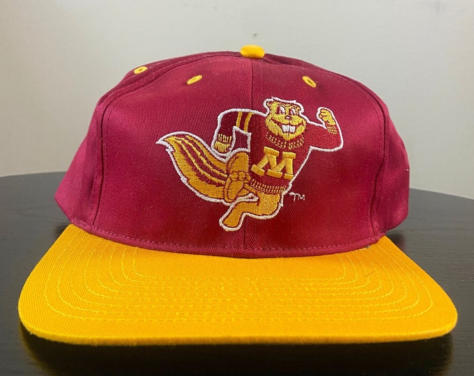 Vintage University of Minnesota Golden Gophers Snapback Hat Twins Enterprise OSFA NCAA College Football 1990s 90s Deadstock New with Tags