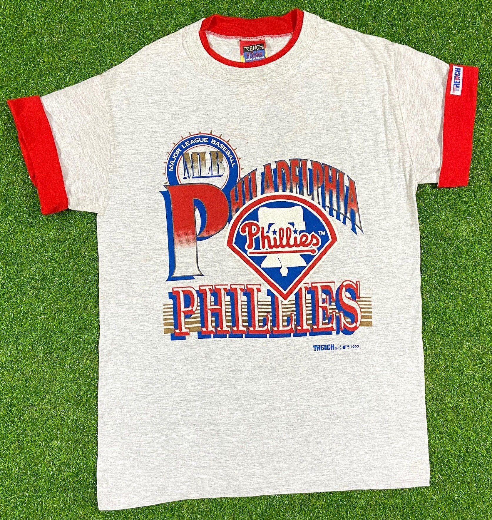 Vintage Philadelphia Phillies Spell Out 1992 MLB T Shirt Tees -  Denmark