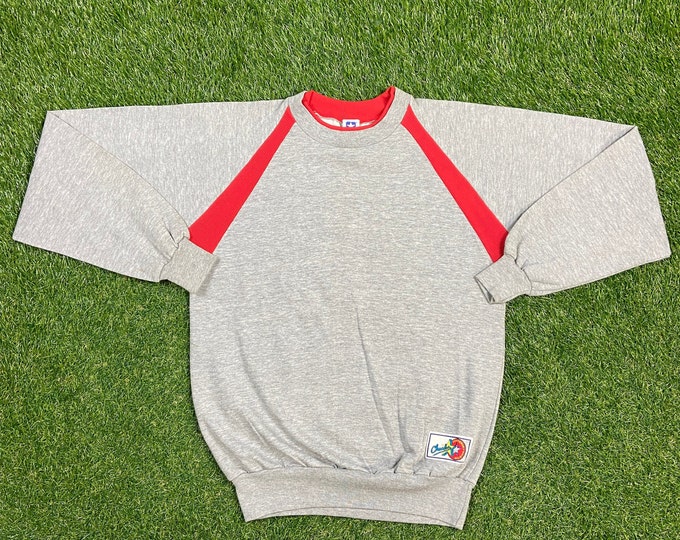 Vintage Converse Crewneck Sweatshirt Size Medium M American Shoe Company Classic Sneakers Nike Pull Over 1980s 80s Tri Blend
